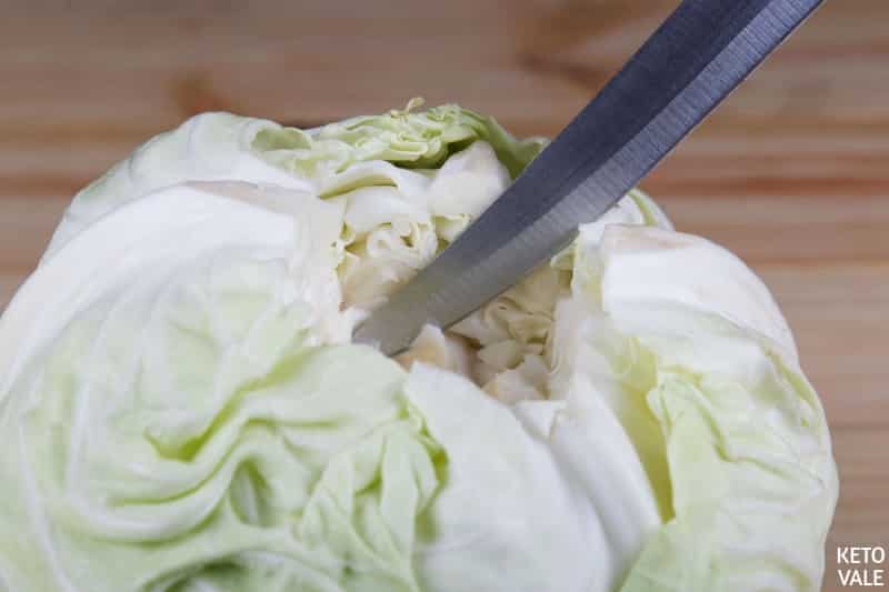 remove cabbage core