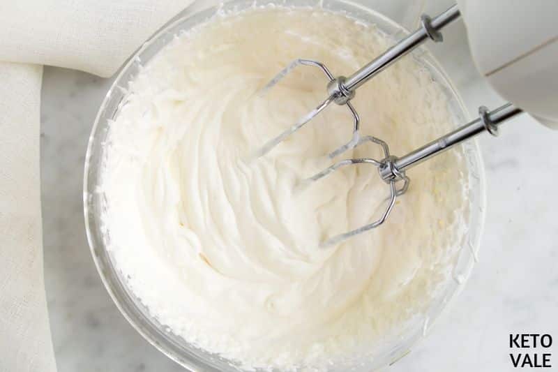 whisking heavy cream