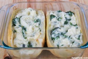 Adding spinach mix into squash