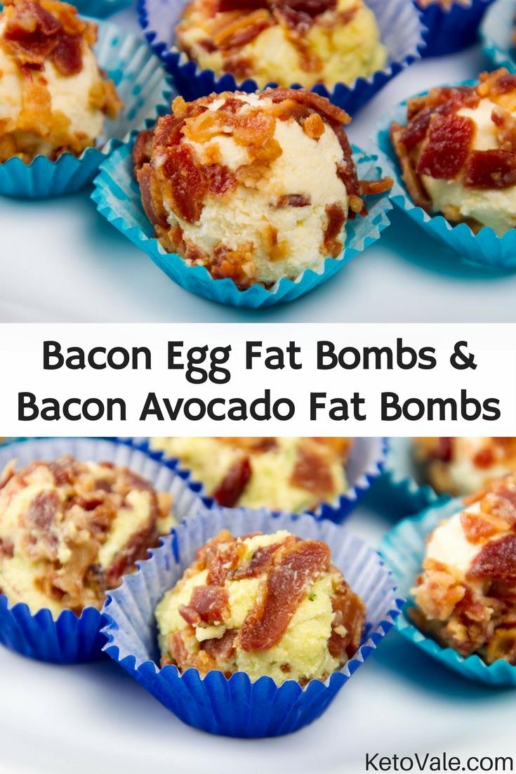 Bacon Egg and Avocado Savory Fat Bombs Low Carb Recipe