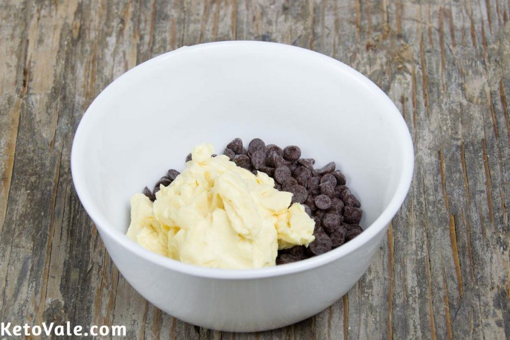 Cut chocolate into small pieces