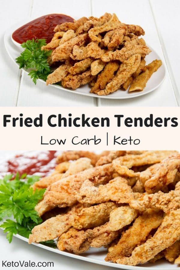 Crunchy Keto Fried Chicken Tenders Low Carb Recipe KetoVale