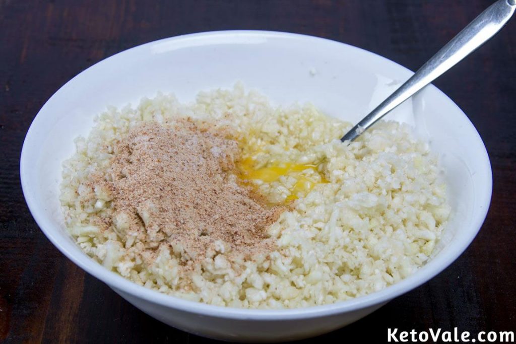 Mix Cauliflower with other ingredients