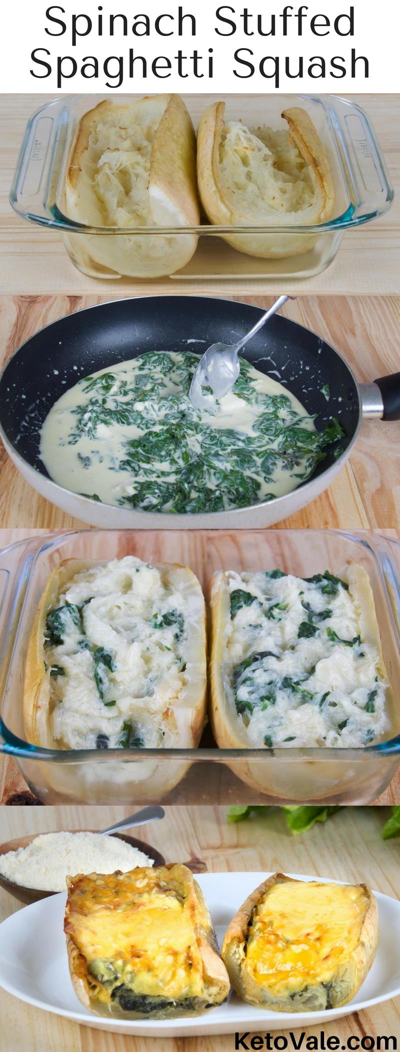 Spinach Stuffed Spaghetti Squash Recipe