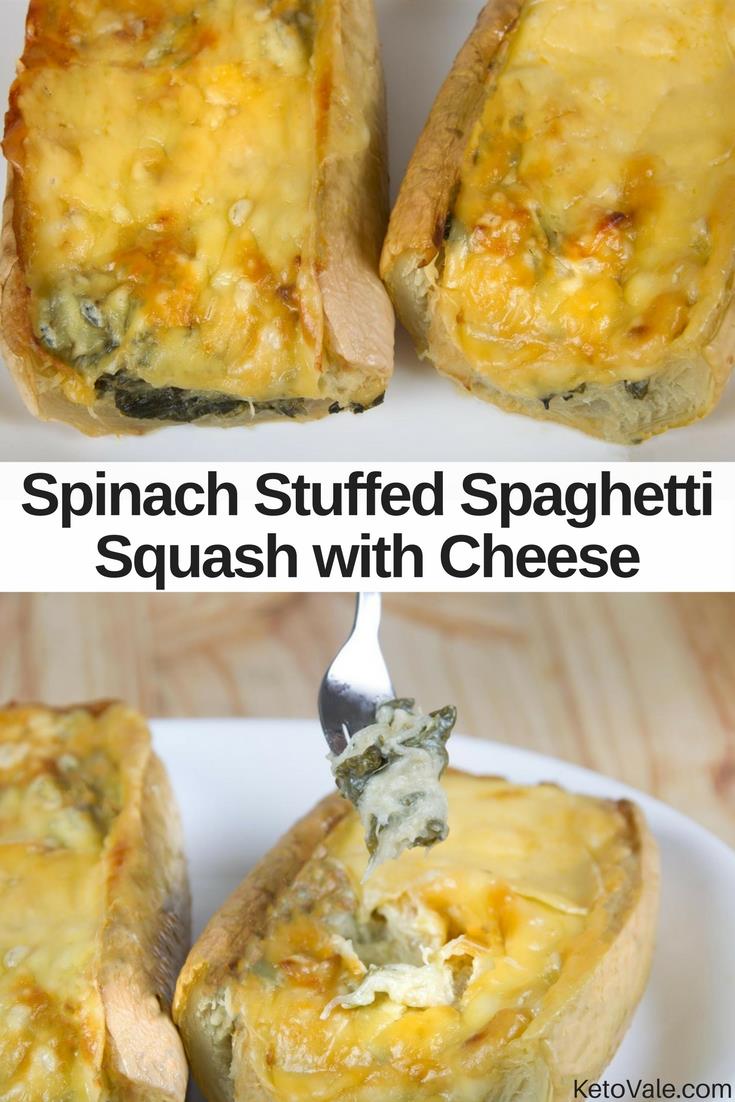 Spinach Stuffed Spaghetti Squash