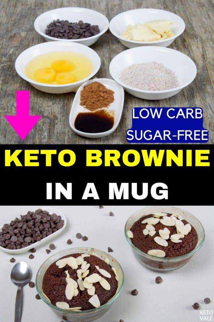 keto brownie in a mug
