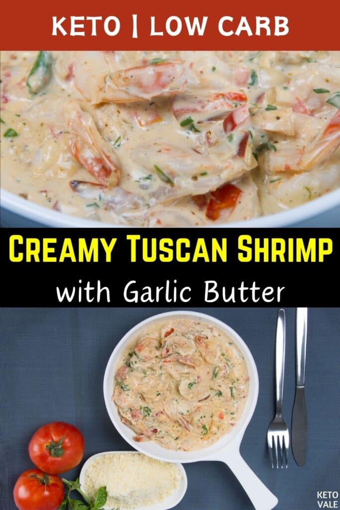 keto creamy tuscan shrimp