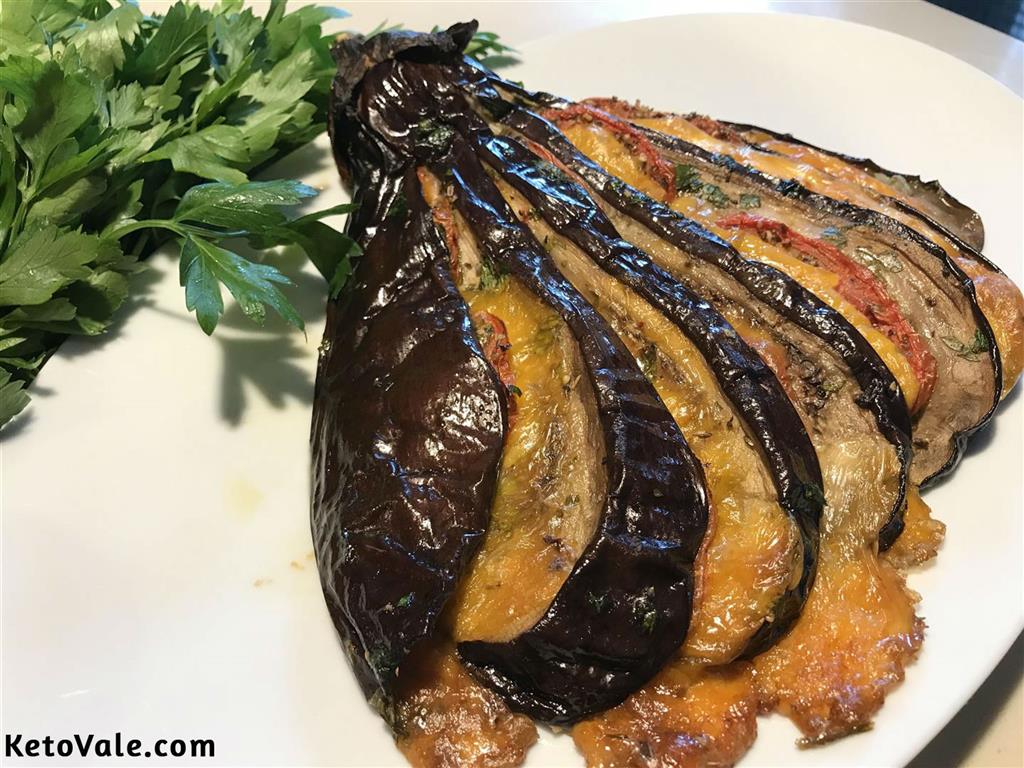 Keto Baked Stuffed Eggplant Recipe