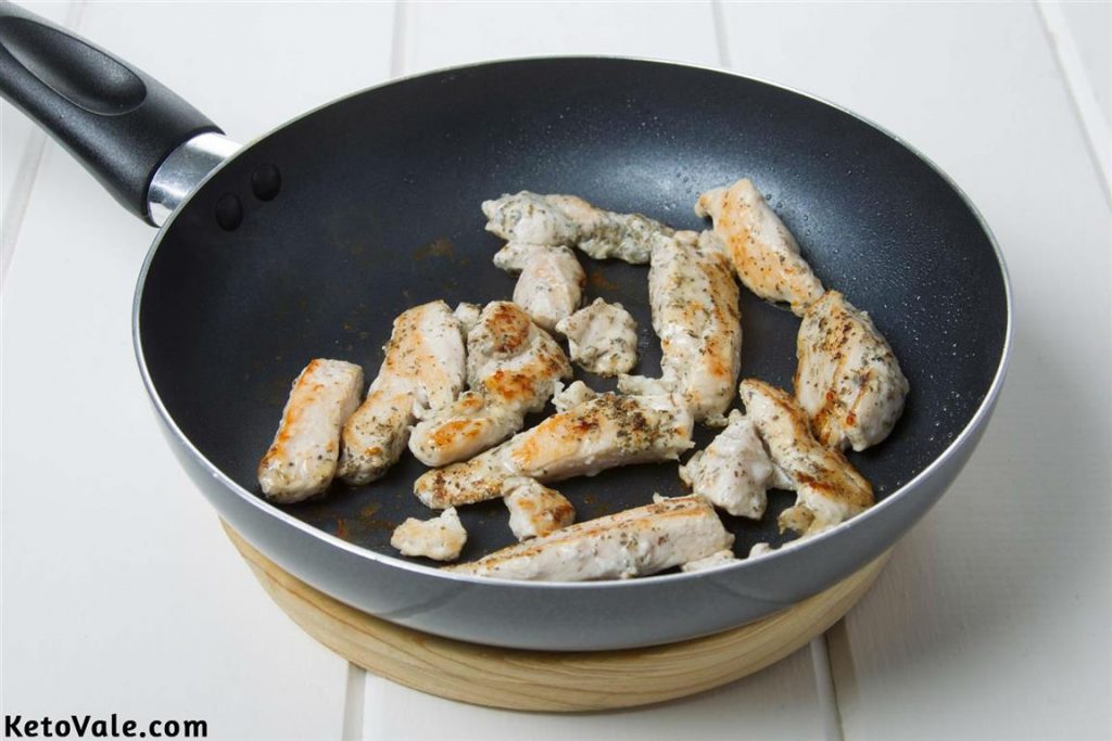 Cook chicken in butter