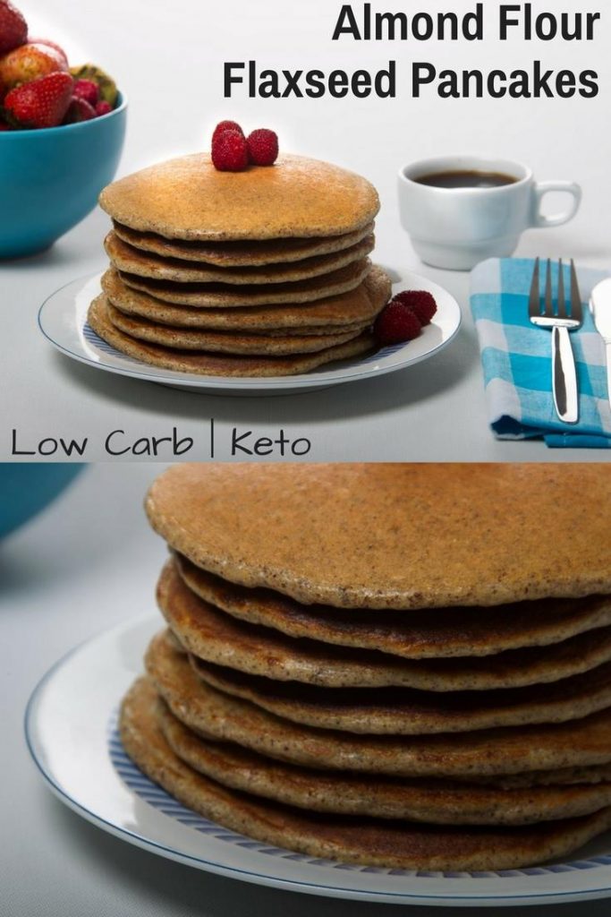 Almond Flour Flaxseed Pancakes Low Carb Recipe Keto Vale