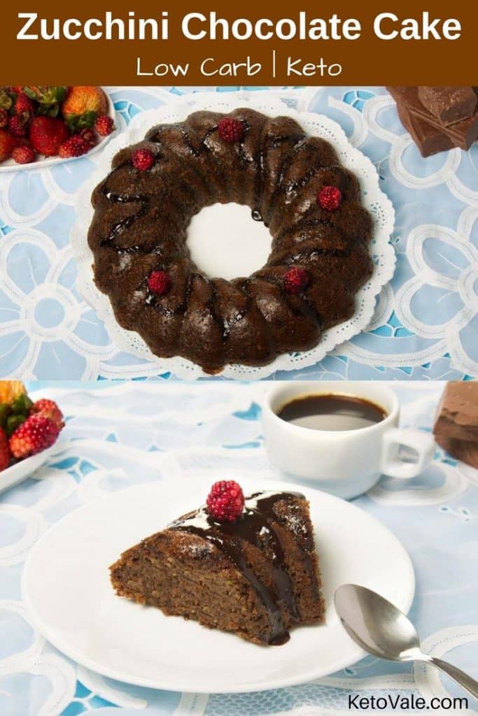 Keto Zucchini Chocolate Cake Low Carb Sugar Free Recipe | Keto Vale