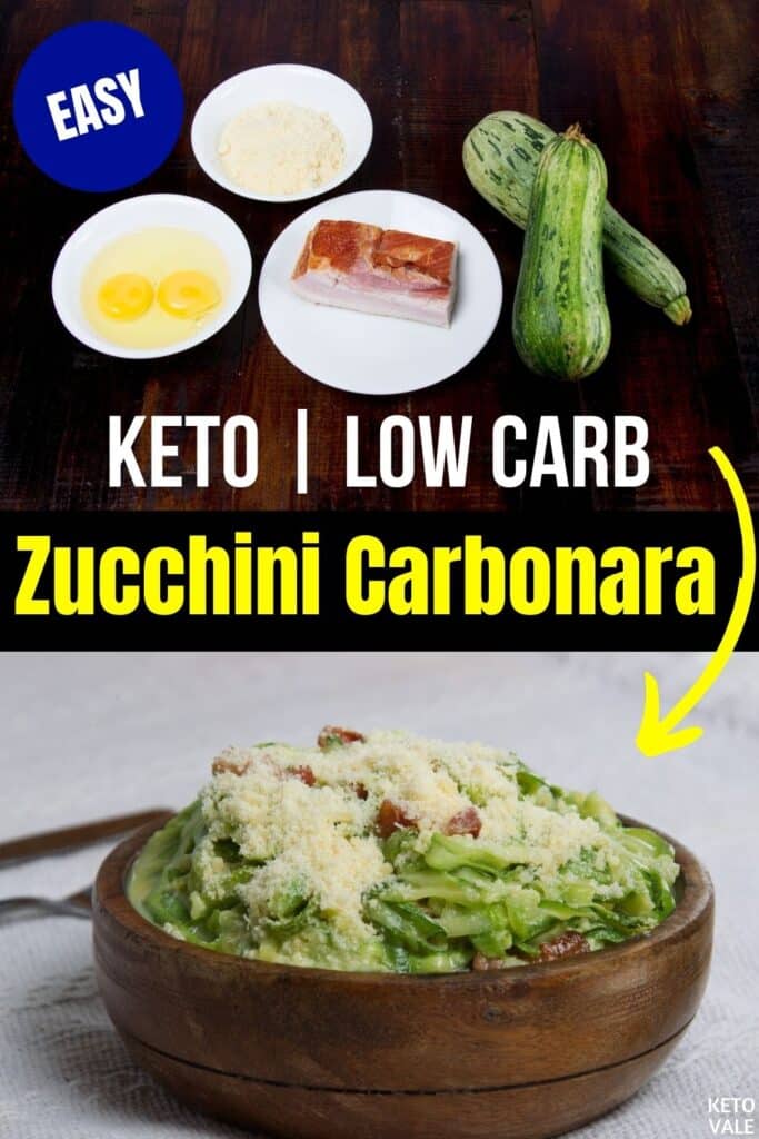 low carb zucchini carbonara