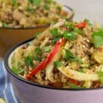 keto egg roll in a bowl