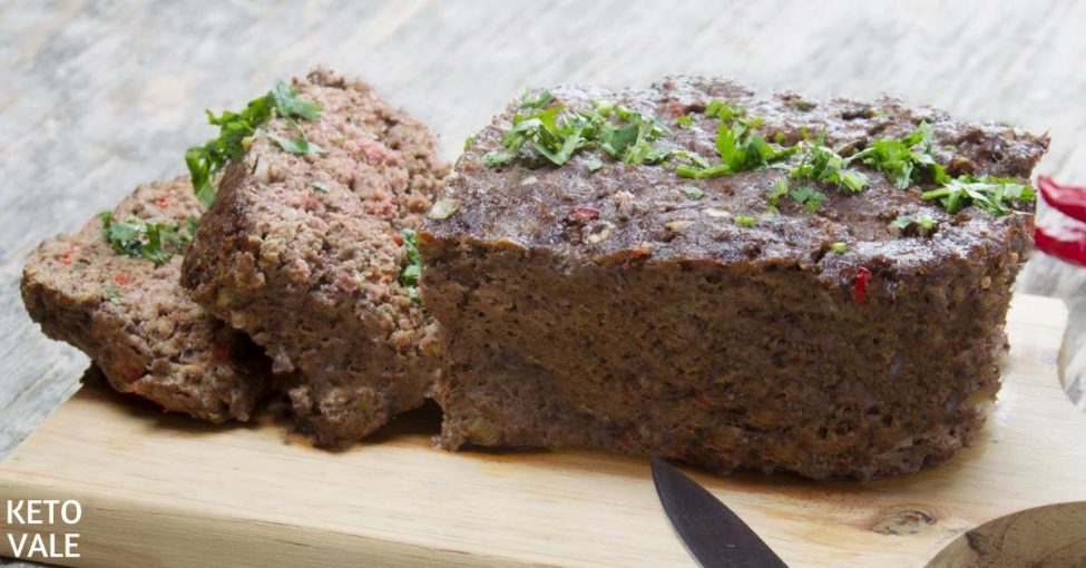Easy Keto Ground Beef Meatloaf Low Carb Recipe | KetoVale