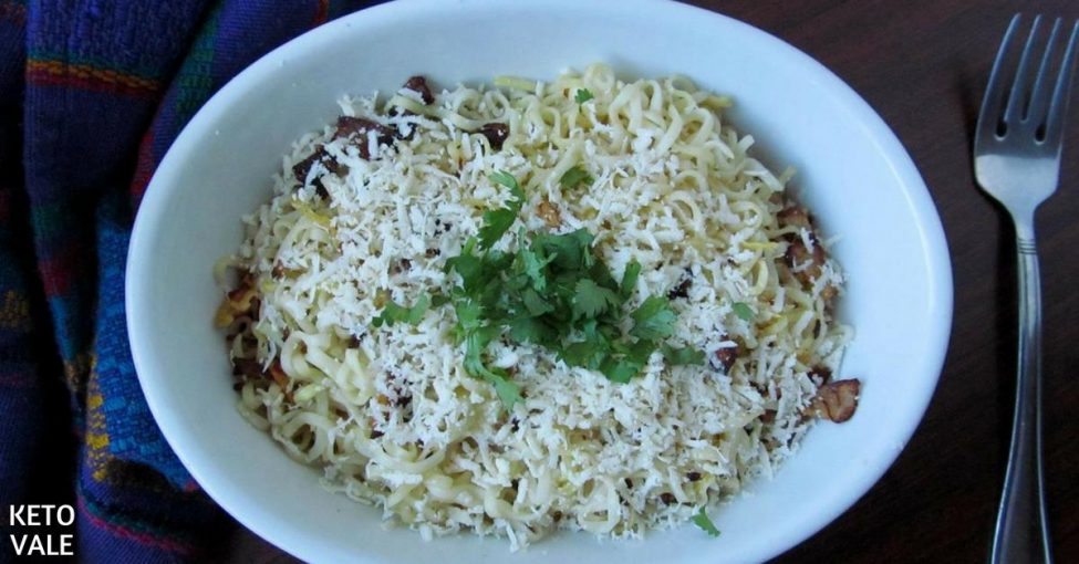 Shirataki Noodles Carbonara Low Carb Pasta Recipe