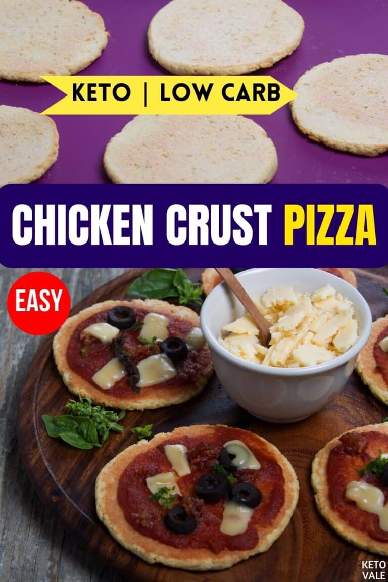 Mini Keto Chicken Crust Pizza Low Carb Recipe KetoVale