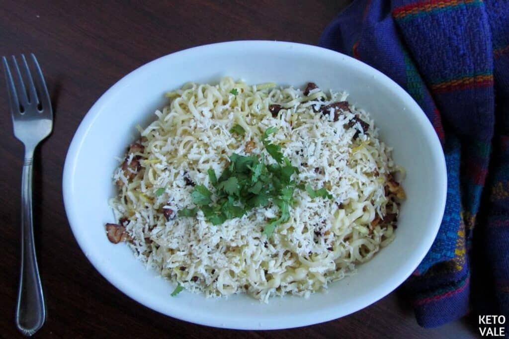 keto shirataki carbonara
