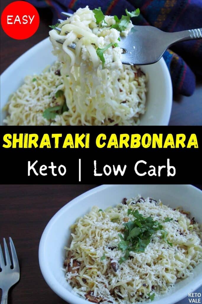 low carb shirataki noodles carbonara