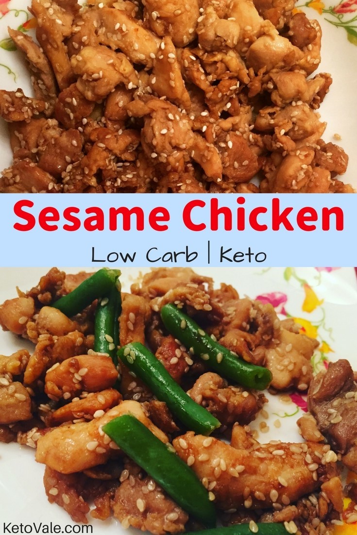 Keto Chinese Sesame Chicken Low Carb Recipe | Keto Vale Keto Chinese Sesame