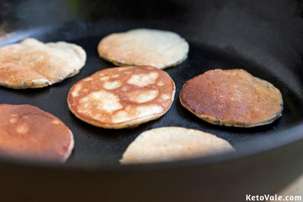 Fry pancake in a skillet