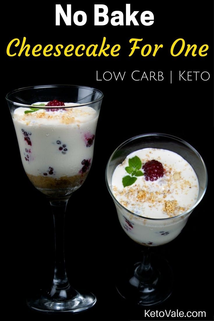 Keto No Bake Cheesecake For One Low Carb Recipe Keto Vale