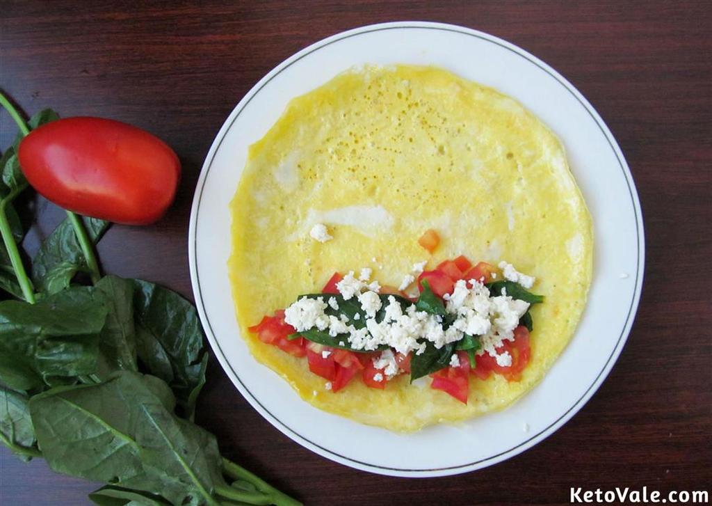 Keto Egg Wraps with Feta Cheese Low Carb Recipe KetoVale