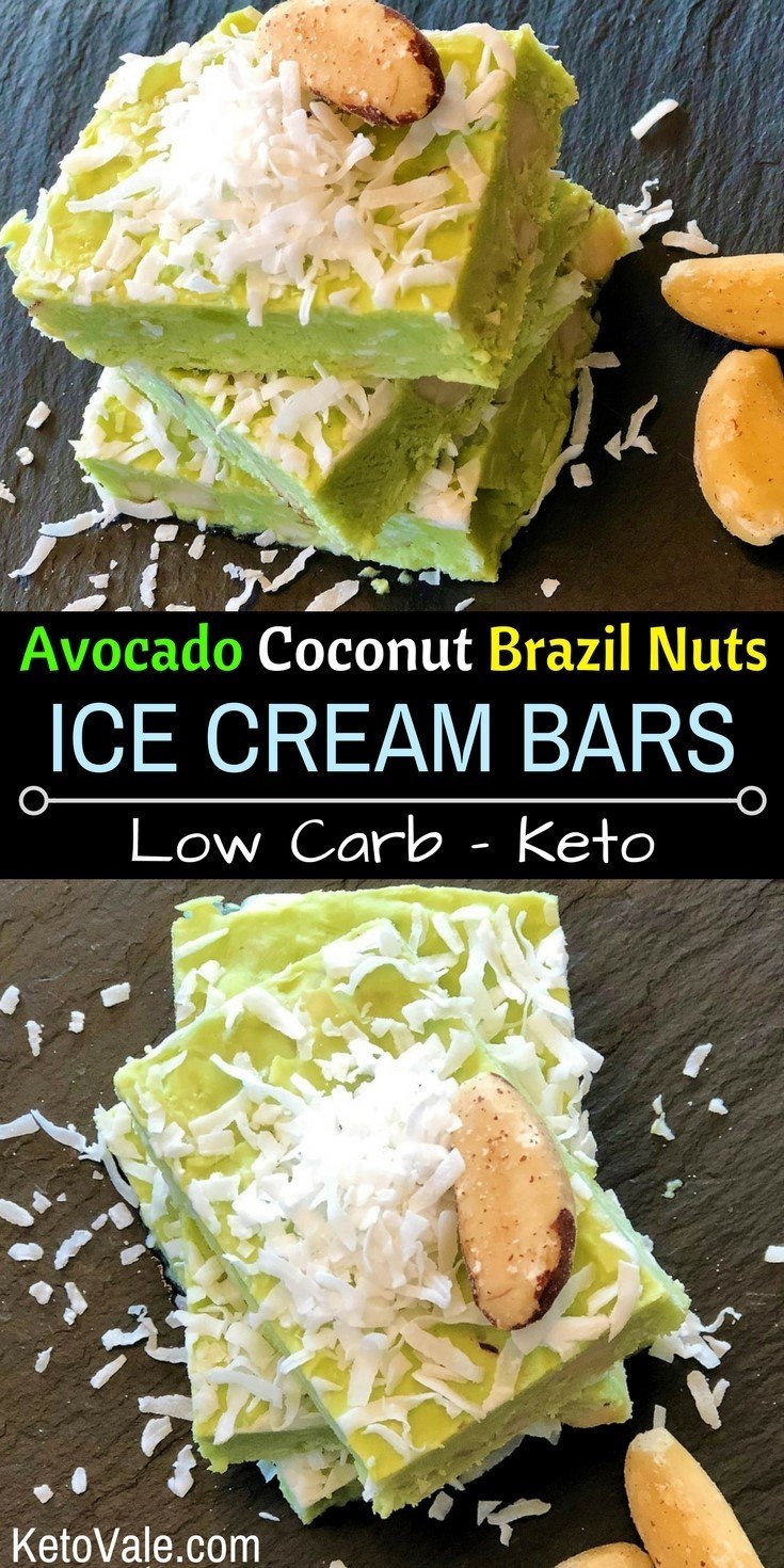 Avocado Ice Cream Bars Low Carb