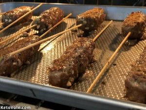 Bake kebab in the oven