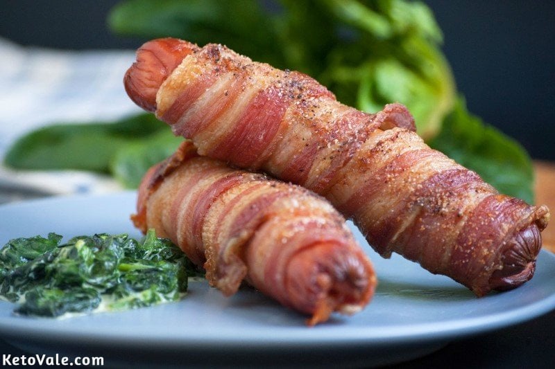 Cheese Stuffed Bacon Wrapped Hot Dogs Recipe