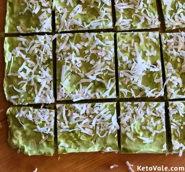 Avocado Ice Cream Bars with Coconut and Brazil Nuts Low Carb Recipe