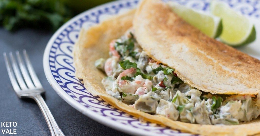 Egg Wraps with Shrimp Salad