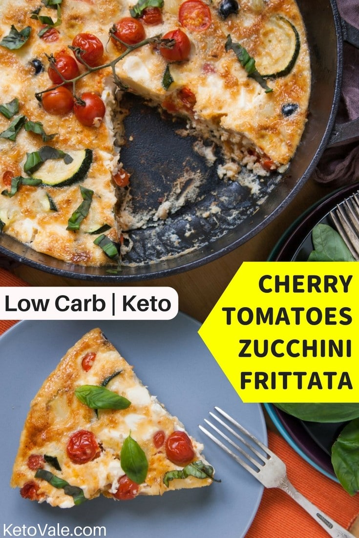 Keto Zucchini Tomatoes Frittata