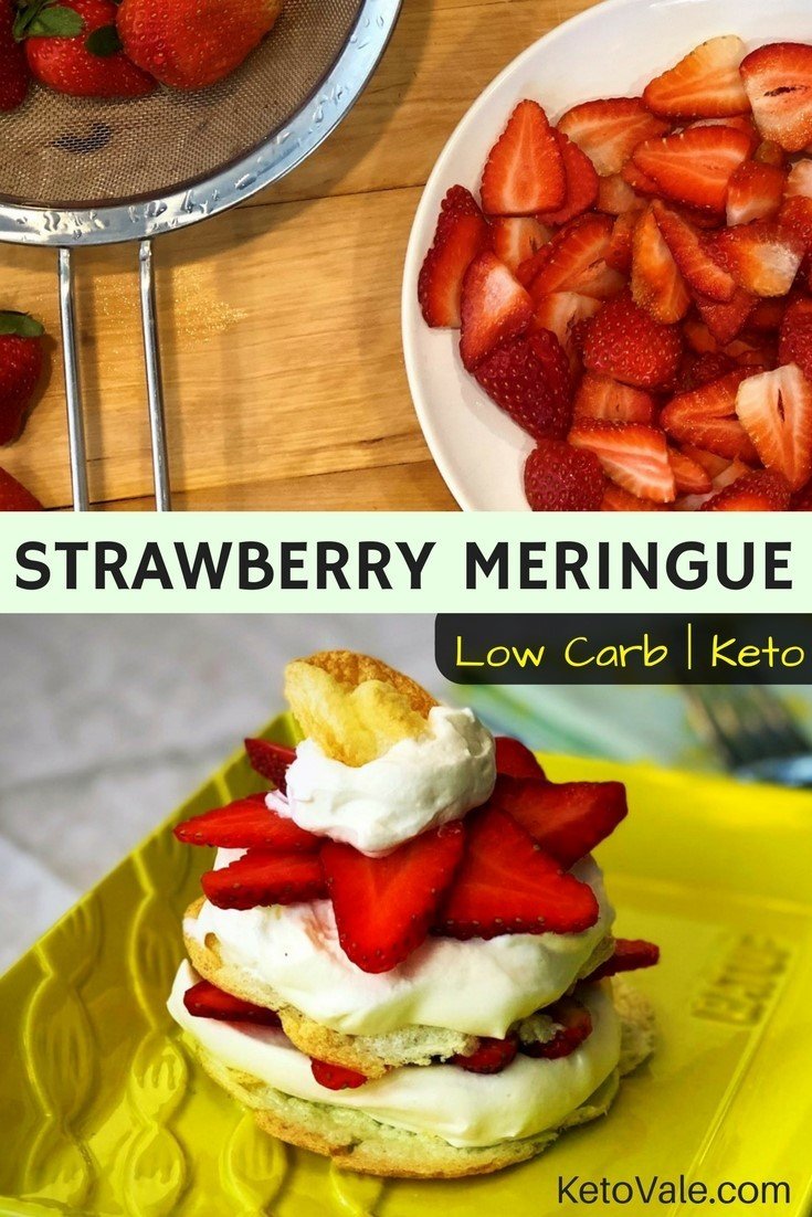 Low Carb Strawberry Meringue