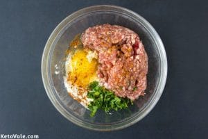 Mix all the meatball ingredients