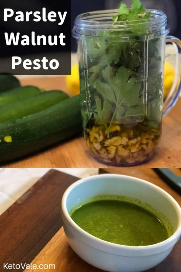 Keto Parsley Pesto with Walnuts KetoVale