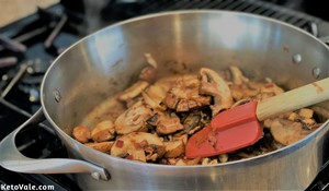 Saute onion garlic mushroom