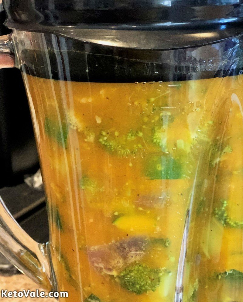 Transfer vegetables into a blender