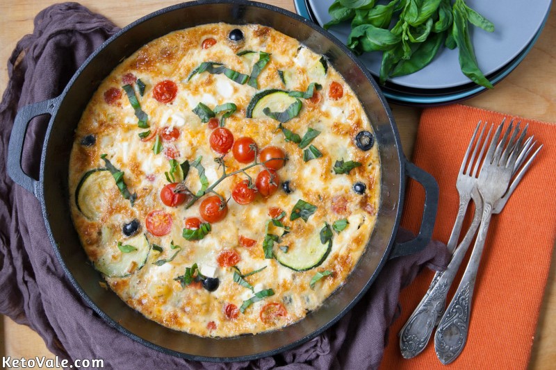 Zucchini Cherry Tomatoes Frittata Recipe