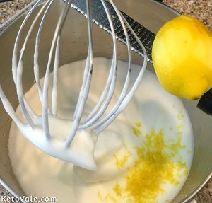 Adding egg whites, stevia and lemon zest