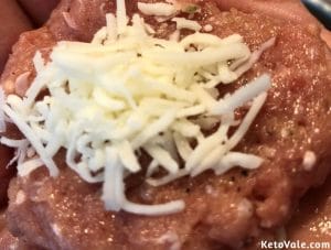 Add cheese inside of each meatbal