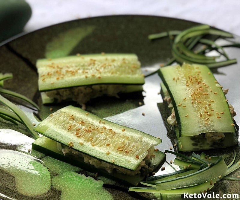 Cucumber Tuna Low Carb Sandwich Recipe