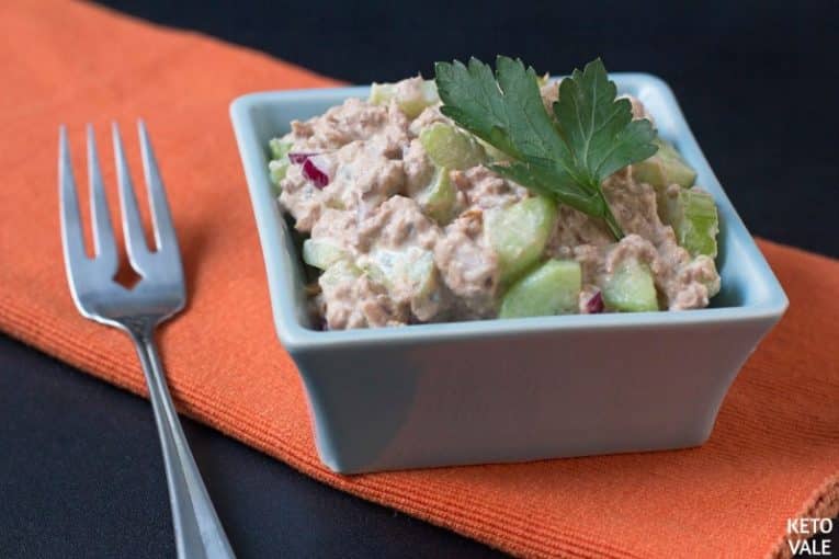 Keto Easy Tuna Salad with Cucumber and Celery Low Carb Recipe | Keto Vale