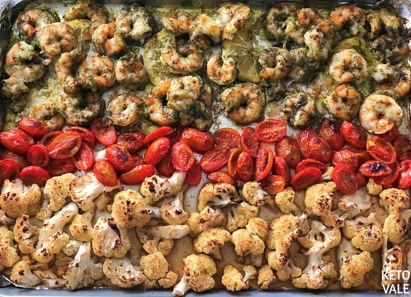 Keto Baked Pesto Shrimp