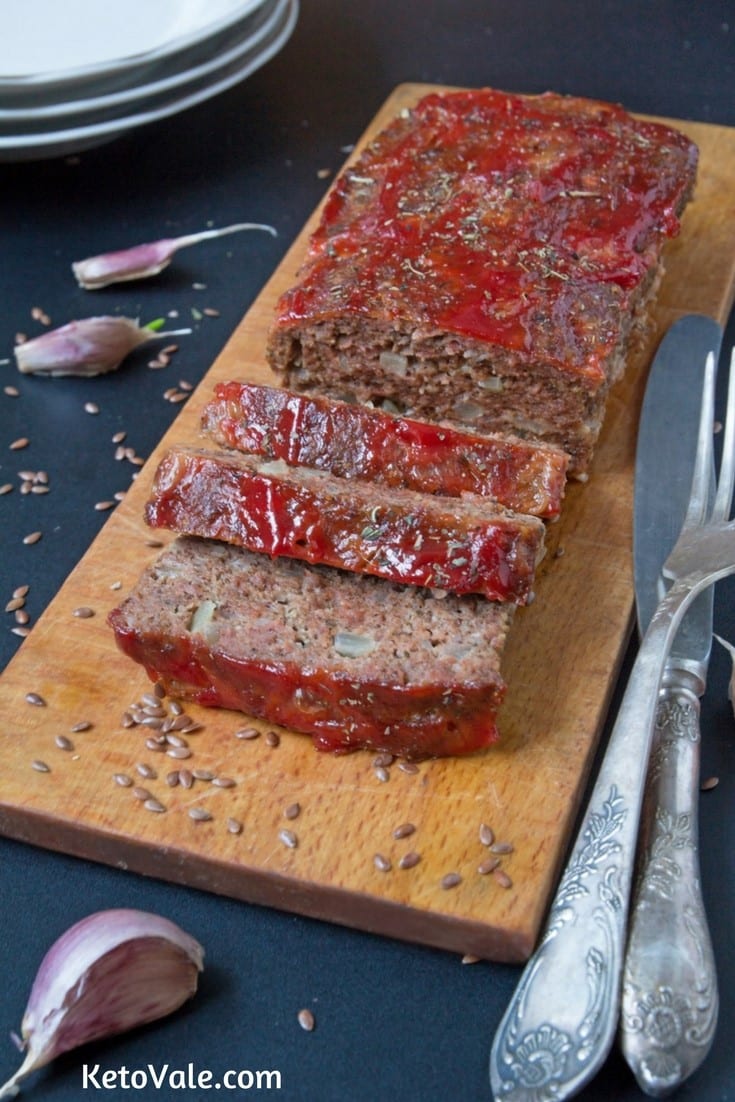 Keto Beef and Pork Meatloaf