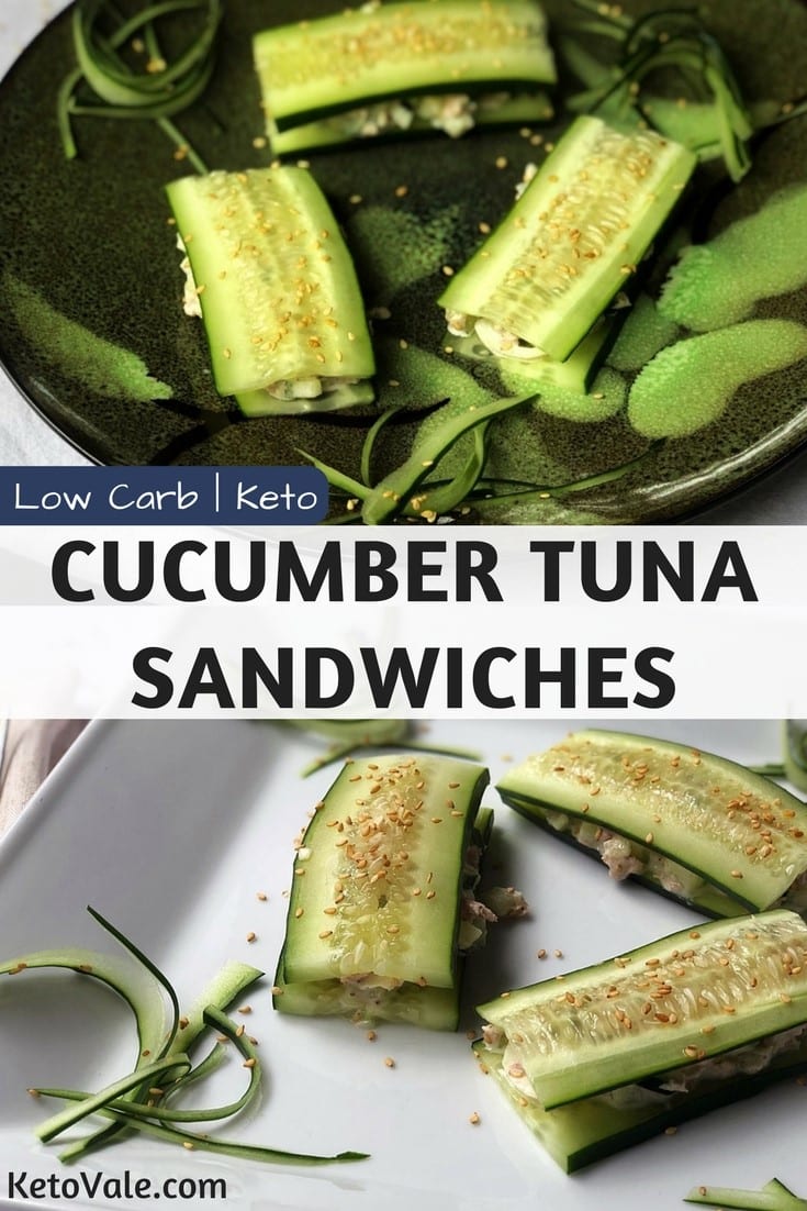 Cucumber Tuna Sandwiches Low Carb Recipe Keto Vale