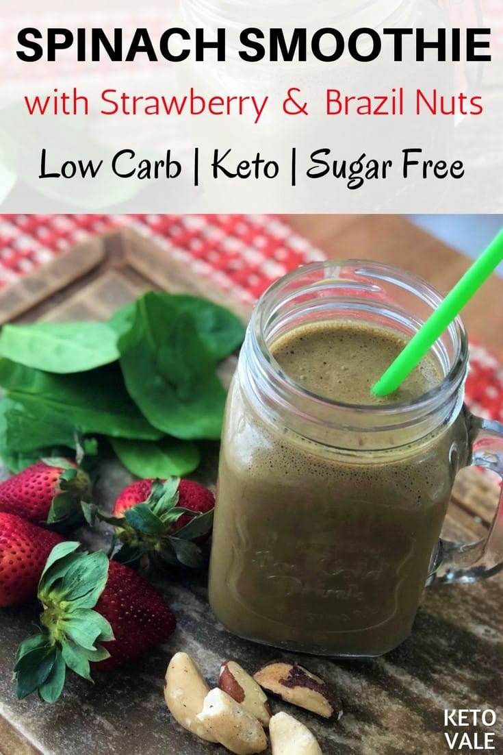 Keto Strawberry Spinach Smoothie