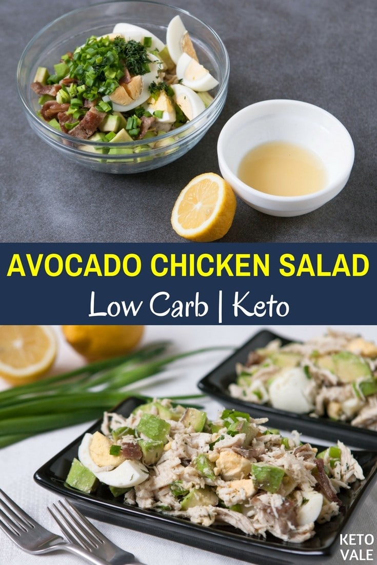 Low Carb Avocado Chicken Salad