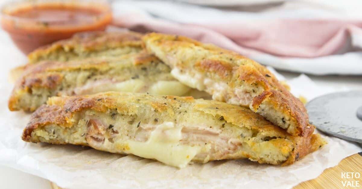 Keto Ham and Cheese Stromboli Low Carb Gluten Free Recipe | KetoVale