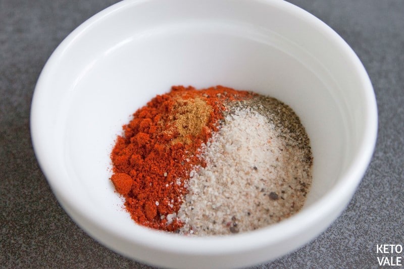 Combine rib dry rub spices