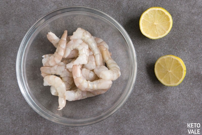 Cured shrimp in lime juice